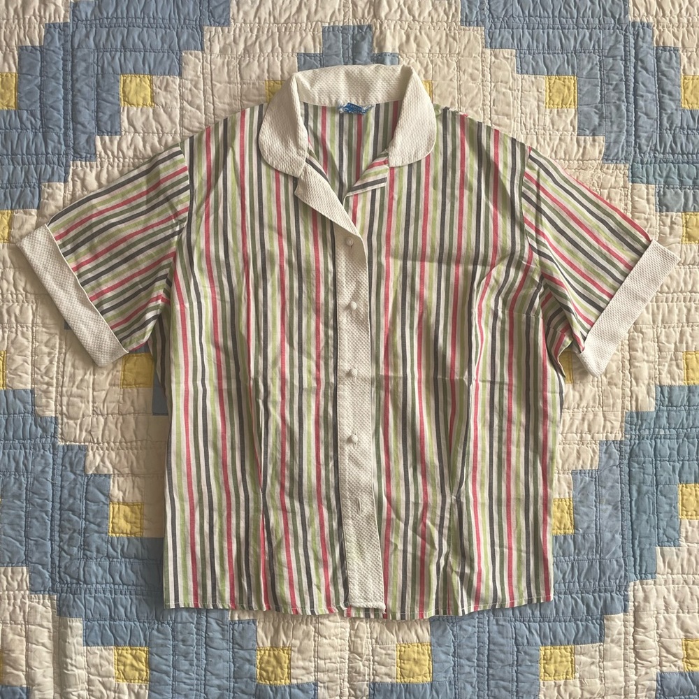 Vintage 50s striped button up